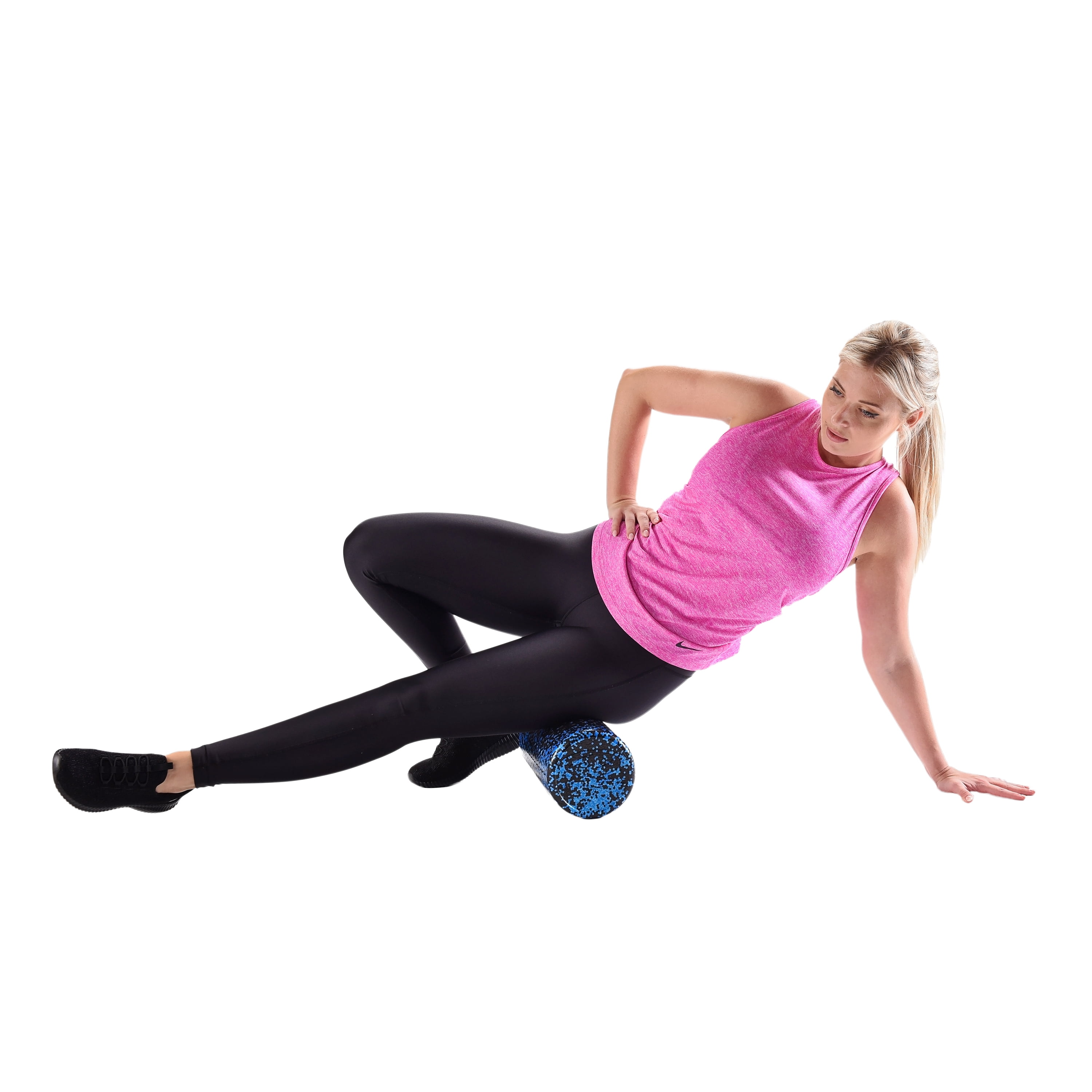 ★andar★ Relax Foam Roller II L Foam Yoga Roller - 25x6 Blue Black | Yoga Accessories – Sol
