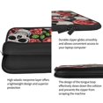 thumbnail image 4 of Pofeuu Skull and Roses Print Laptop Carrying Case,13-15-Inch Laptop and Tablet, Sleek Design, Durable and Water-Repellent Fabric, Business Casual or School-15 inch, 4 of 8