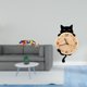 thumbnail image 2 of Reloj de pared con forma de gato, figura decorativa, estatua, escultura de resina MDF, silencioso (sin ), ideal para sala de estar, dormitorio o, 2 of 8