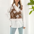 thumbnail image 1 of Chaleco De Suéter Con Cuello En V, Chaleco De Suéter De Cultivo De Hongos De Moda Casual Lindo Para Fiesta Para Oficina ANGGREK Otros, 1 of 7