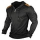 thumbnail image 1 of Dolkfu Sudadera con capucha para hombres de 1/4 de cremallera, sudadera deportiva de entrenamiento, ropa activa para hombres M, 1 of 6