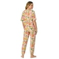 thumbnail image 2 of Women's Cuddl Duds® Pajama Cozy Bell Sleeve Top & Pajama Jogger Pants Set Color: Cream Candy Jar Size: XX LARGE, 2 of 5