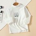 thumbnail image 3 of bbymog Winter Boys Shirts Size 10-12 Fleece Warm Mock Neck Base Tops for Girls White B 3 Years, 3 of 4