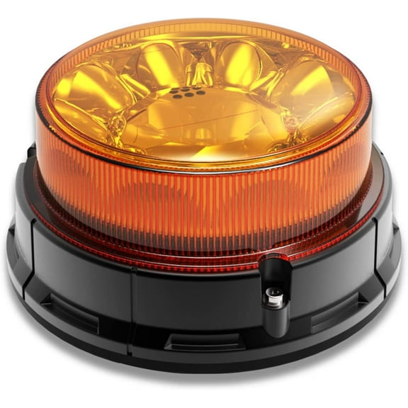 Agrieyes Class I Big LED Beacon Light 6.6", 80W Automatic Light-Sensitive Warning Caution Lights,Rooftop Permanet Mount Flashing Strobe Lights for Construction Vehicles Trucks Car