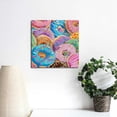 thumbnail image 4 of Chilfamy Donuts Frosting Sprinkles Canvas Wall Art Decor 12x12in, 4 of 6
