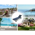 thumbnail image 6 of Domi Outdoor Living Aluminum Patio Adjustable Lounge Chairs Set of 3, w/Side Table(Navy Blue), 6 of 8