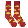 thumbnail image 2 of Crazy Socks, Tacos, Funny Socks for Men Women, Fun Crew Print, Large, 2 of 6