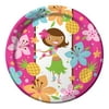 Club Pack of 96 Pink Luau Fun Girl Birthday Disposable Paper Party Banquet Dinner Plates 9"