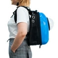 ALEKO Astronaut Bubble Window Hard Shell Pet Backpack Blue Shell
