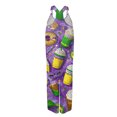 thumbnail image 3 of Fgvctg Mardi Gras Women's Jumpsuits Wide Leg Pant Vintage Mask Print Overalls Sleeveless Rompers Carnival Party Spaghetti Straps Jumpsuits Loose Bib Overalls Sprimg Clothes With Pockets Purple XXL, 3 of 4