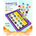 thumbnail image 4 of FITIFUN 10.1 inch Kids Tablet Android 15, 3GB RAM 64GB ROM 1TB Expand, Quad-Core, 5G/2.4G WiFi, 6000mAh, HD Display, Parental Control, Purple, 4 of 10