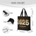 thumbnail image 3 of Easygdp Happy New Year 2025 E Bolsa Tote para Mujer, Bolso de Hombro para Trabajo, Playa, Viajes, Compras y Supermercado, 3 of 7