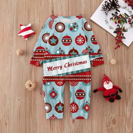 

New Year New You 2022! on Clearance Hesxuno Christmas Parent-Child Outfit Baby Printed Xmas Family Matching Pajamas Crawl Baby Essentials Baby Days Saving Event