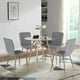 thumbnail image 2 of Set de 4 Sillas de Comedor Gris HOMEMAKE FURNITURE Patas Doradas de Metal Escandinavo Minimalista, 2 of 6