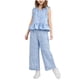 thumbnail image 1 of Top de Encaje de Manga Corta con Pantalones Acampanados, Lindo Conjunto de Dos Piezas para el Conjunto de Pantalones Cortos de Bebé, Poliéster Suave para el Sueño Y el Ocio Diario, 1 of 7