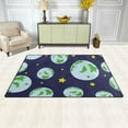 thumbnail image 3 of SKYSONIC Lightweight Carpet Mats Area Soft Rugs Floor Mat Doormat Decoration for Rooms Entrance 31 x 20 inches Planet Earth On Blue, 3 of 6