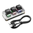 thumbnail image 3 of RGB Ctrl X C V Shortcut One Handed Keyboard 3-Key Macro Keypad USB Type-C Gaming Keypad for Accounting Working Or Rhythm Games, 3 of 9