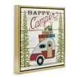 thumbnail image 3 of Stupell Industries Rustic Happy Camper Phrase Typography Painting Gold Floater Framed Canvas Art Print Wall Art, 18 x 18, 3 of 9