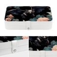 thumbnail image 4 of Bats Portable PU Leather Jewelry Organizer Display Case with Removable Compartment, Earring Holder, and Jewelry Stand, 4 of 6