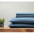 thumbnail image 3 of California Design Den Striped 100% Cotton Queen Sheet Set - 400 Thread Count Sateen, Queen Sheets Cotton Set with Deep Pockets, 4 Piece Adult/Teen Bed Sheet Set Cotton - Blue Hydrangea, 3 of 10