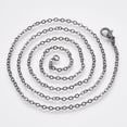 thumbnail image 2 of Brass Cable Chains Necklace Making with Alloy Lobster Claw Clasps Gunmetal 23.6 inch~24.37 inch(60cm~61.9cm), 2 of 4