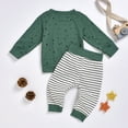 thumbnail image 2 of Vedolay Boy Pants Sets Boy Fall Outfits Long Sleeve Patchwork Top & Pants Set 2 Piece,Green 2-3 Years, 2 of 5