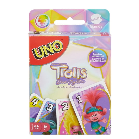 UNO Trolls Band Together Card Game for Kids, Adults & Family Night inspired by the movie