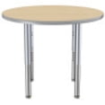 thumbnail image 3 of ECR4Kids 36in Round Contour Thermo-Fused Adjustable Activity Table Maple/Light Grey/Silver - Super Leg, 3 of 8