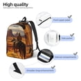 thumbnail image 3 of Defioc Western Desert Cowboy Cloud for Canvas Backpack,Travel Rucksack Unisex Knapsack Laptop Backpack for Work & College -Medium, 3 of 7