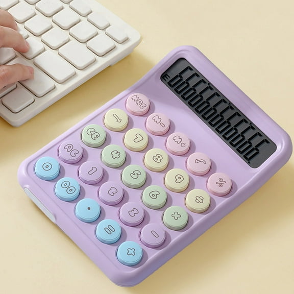Calculator Campus Dopamine Color Calculator Large Screen 12 Digit Display Office Finance Portable Calculator For Elementary School Teens For Office Home