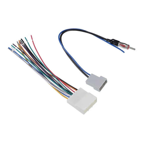 1 Set Stereo CD Player Radio Wiring Harness W/ Antenna Adapter Wire Harness for Nissan 2007-2013
