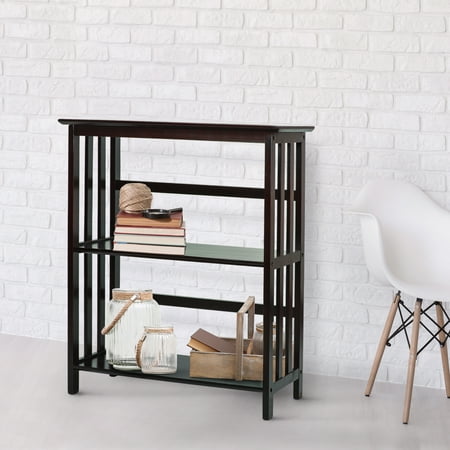 Mission Style 3 Shelf Bookcase Espresso Com Mission Style 3 Shelf Bookcase Espresso