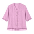 thumbnail image 5 of Aboser Oversized Kimono Tops for Women Lightweight Cotton Linen Shirts Casual Side Tie Blouses Loose V Neck Kimonos Breathable Soft Blouse Khaki XXL, 5 of 9