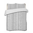 thumbnail image 2 of White Boho Twin Size Down Alternative Comforter, Lightweight Comforter Quilt Bedding Set with Pillow Shams Country Abstract Black Geometric Striped All Seasons Bed Comforter Duvet Insert 68"x86", 2 of 7