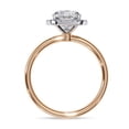 thumbnail image 4 of AFFY Halo Solitaire Engagement Ring for Women, 1.90 Carat (ctw) Cushion and Round Cut Lab Grown Diamond Ring In 14K Rose Gold Over Sterling Silver F-G-H, SI Quality Gifts For Her Ring Size-5, 4 of 7