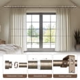 thumbnail image 3 of Yokila Vintage Silver Curtain Rod for Windows 16 to 60 Inches 1" Diameter Modern Decorative Heavy Duty Window Curtain Rod Adjustable with Solid Finials for Living Room Bedroom Kitchen Outdoor, 3 of 14