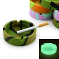 thumbnail image 2 of Household Tool Parts Tobacco Products Round Camouflage Fluorescent White Anti-fall Smoke Cup Silicone Ashtray Anti-hot Anti-fal, 2 of 5