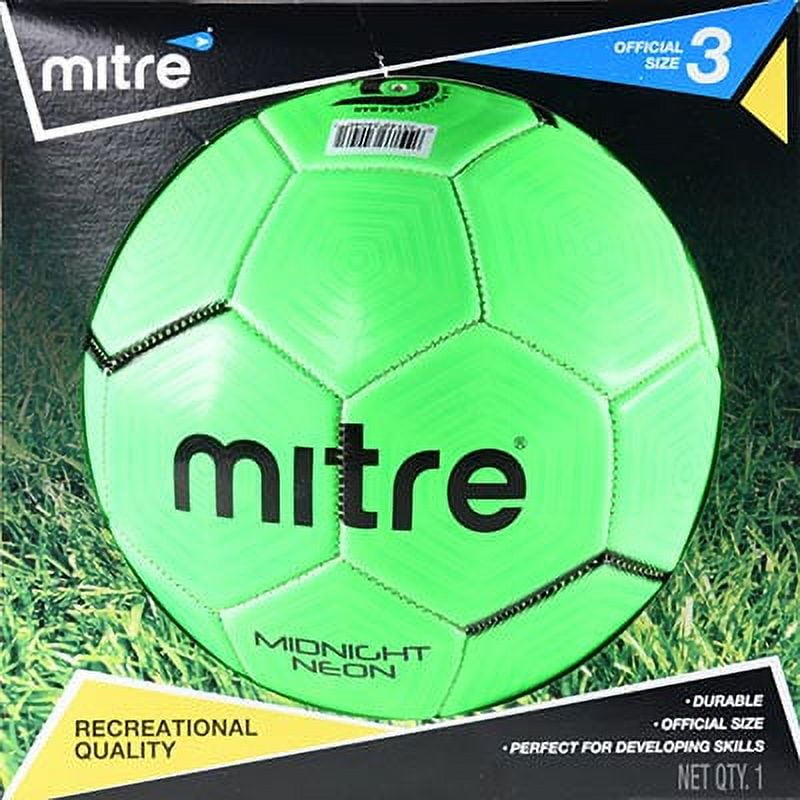 Mitre Midnight Neon Green Soccer Ball - Size 3 - Walmart.com