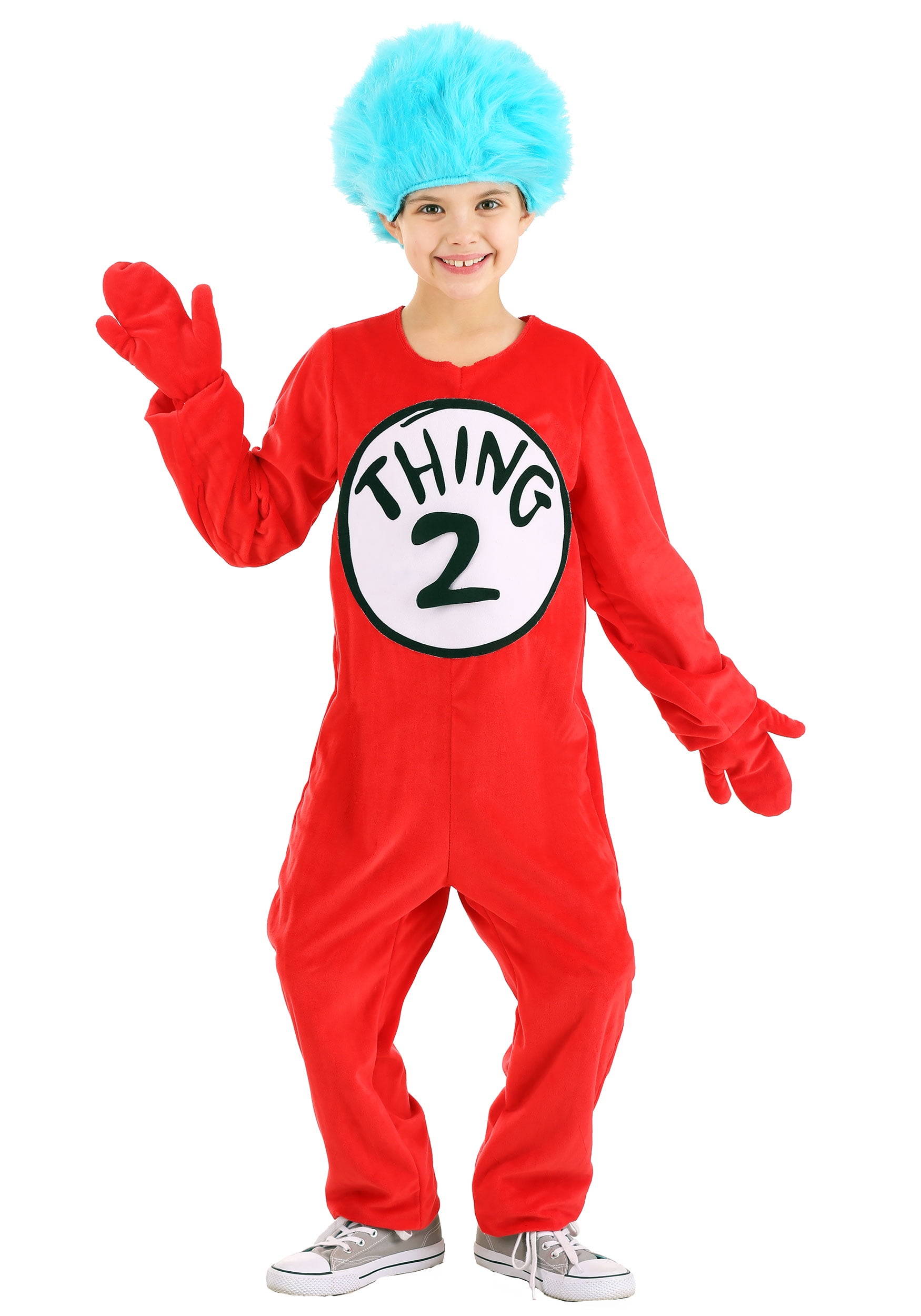 Dr Seuss Thing 1 And Thing 2 Kids Costume Size 4-6 