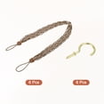 thumbnail image 3 of Uxcell 6Pack 58cm/23" Curtain Tiebacks Braided Drapery Holdback Holder, Khaki, 3 of 6