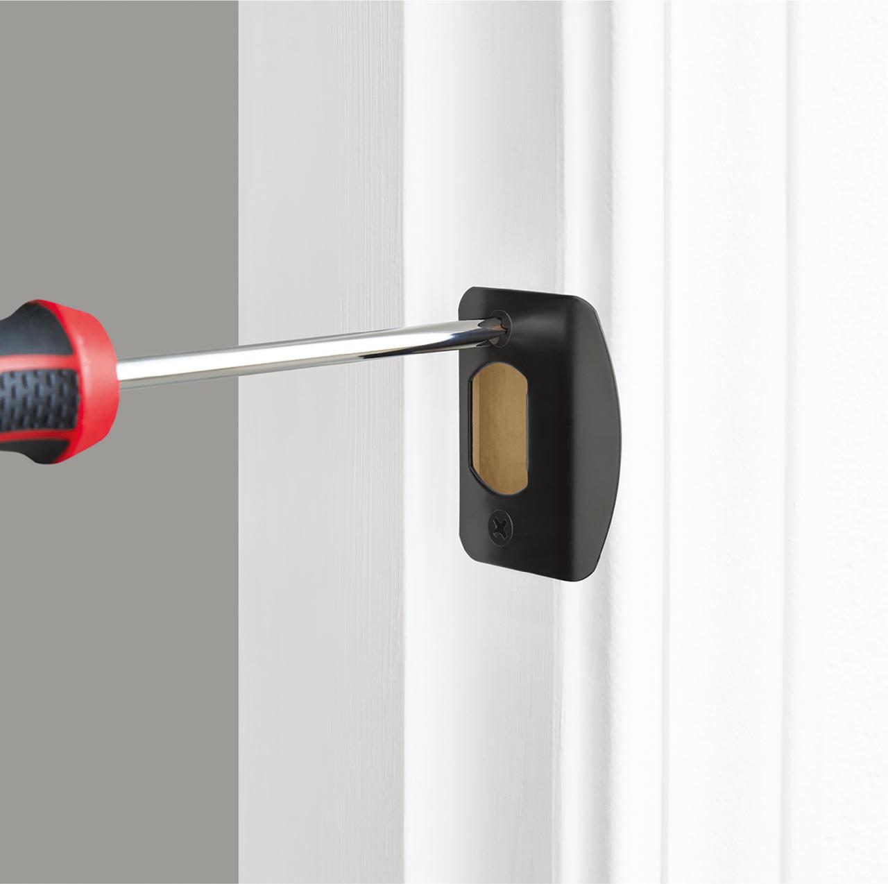 Hyper Tough Interior Locking Ball Privacy Bed and Bath Doorknob Matte Black Finish