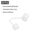 thumbnail image 3 of 24Pack Straw Cover Cap, White Silicone Straw Tips Cover Fits 10mm/0.39" OD Drinking Straws, 3 of 6