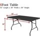thumbnail image 4 of 6ft Stretch Black Spandex Table Cloth for Standard Folding Tables - 2 Pack, 4 of 4