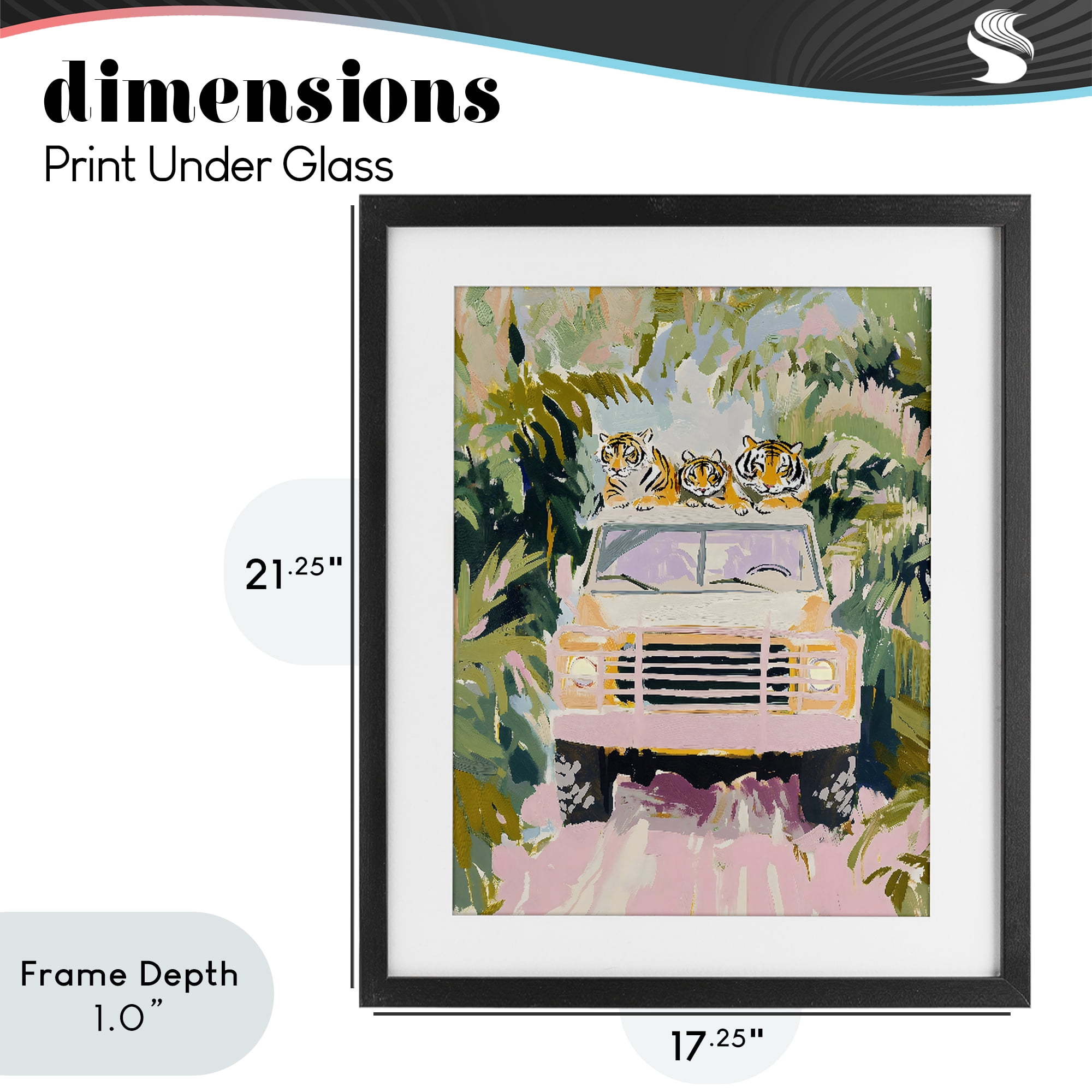Stupell Industries Safari Trip Tiger Trio Black Framed Print Under Glass, design by The Prints Vibe