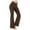 Coffee, variant on Flare Leggings for Women Crossover High Waisted Yoga Pants Casual Bootcut Workout Bell Bottom Leggings with Pockets Army Green L