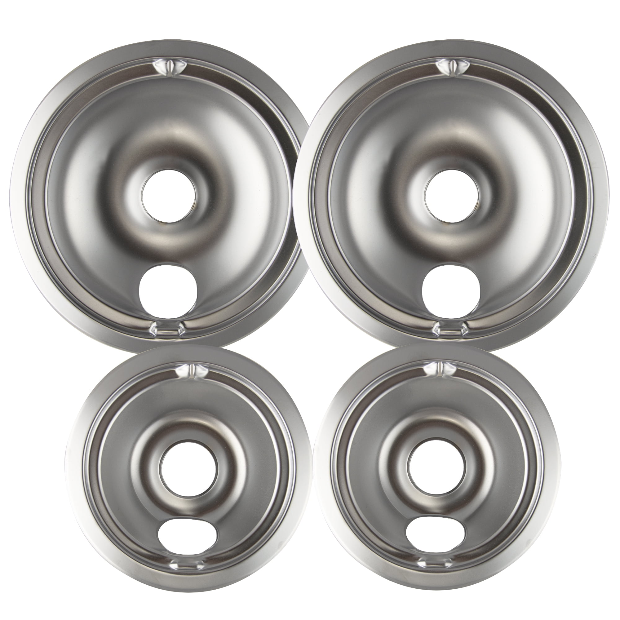 Stanco 4 Pack GE/Hotpoint Electric Range Chrome Reflector Bowls With Locking 