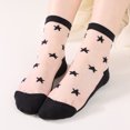 thumbnail image 2 of MIASHUI Women's Sheer Star Ankle Socks Transparent Socks Breathable Low Cut Socks for Women Fashion Summer Socks Black, 2 of 8