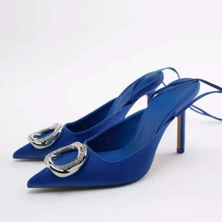 

TRAF Woman Rhinestone Bow High Heels Women Pumps Spring Summer 2022 Butterfly Heels Sandals PartyStiletto Slingback Heeled Shoes