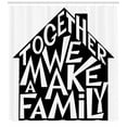 thumbnail image 3 of Ambesonne Black and White Shower Curtain, Family House, 69"Wx70"L, Black and White, 3 of 3