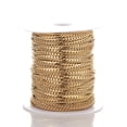 thumbnail image 4 of de cadenas relieve NK, 4 ancho, 50 m de longitud, cadenas de material acero inoxidable, joyería de , cadena de serpiente plana , Dorado Sunnimix Collar Cadena Cubana, 4 of 6